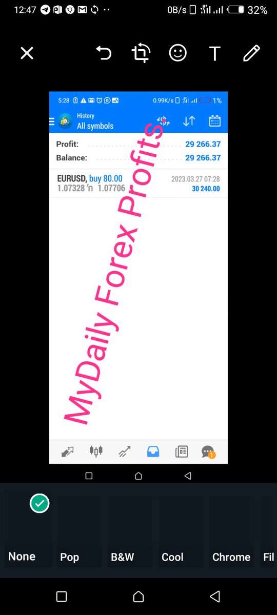 ForexMydaily's tweet image. 27-3-2023 1st and only update. We will be having just one trade today, which has already been closed making us a total of +$29 266.37 as profit for today. Have fun for the rest of the day.

#onlinemarketing 
#binaryoptions 
#multiplestreamsofincome