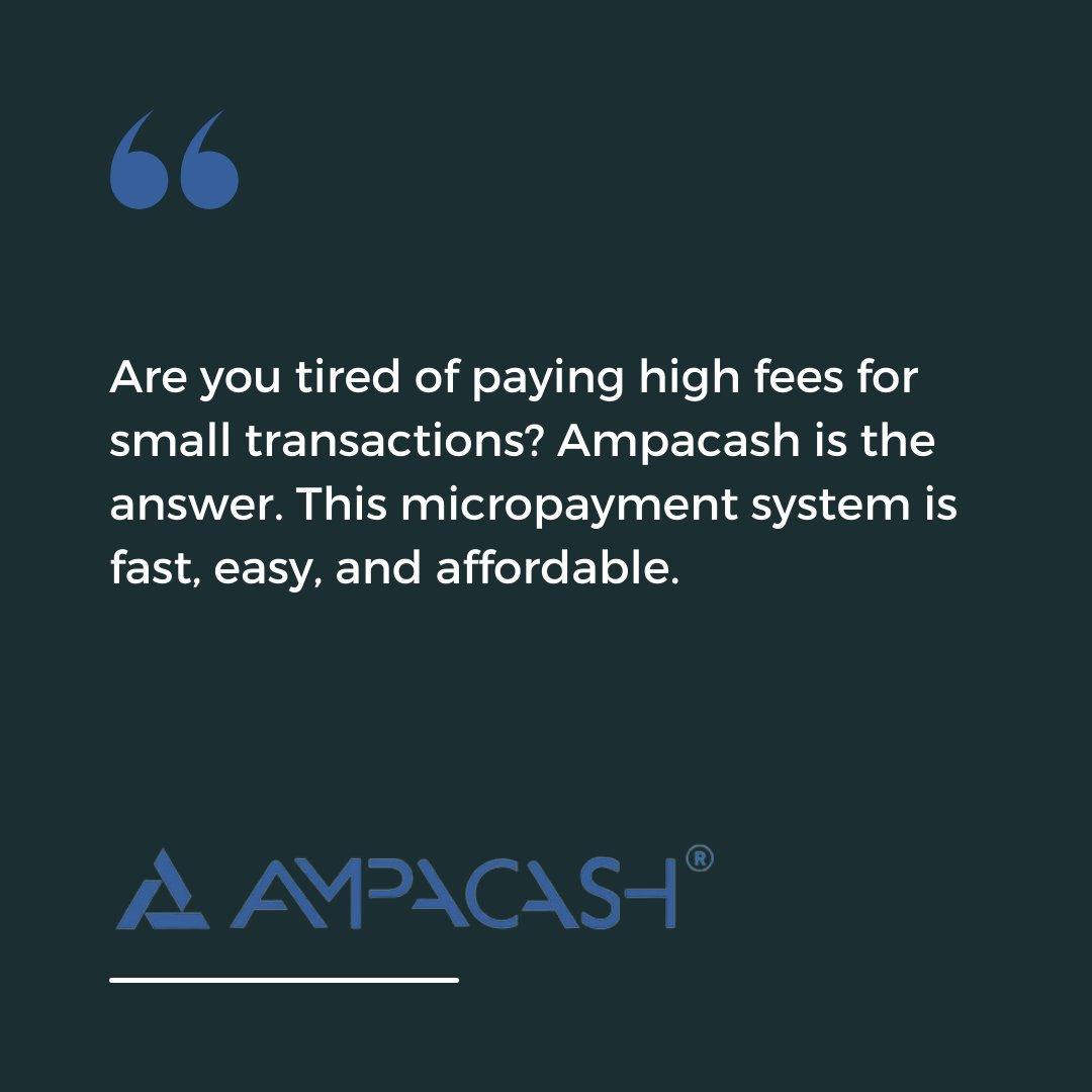 ampacash's tweet photo. #Ampacash
#Micropayments
#DigitalPayments
#InstantPayments
#SmallTransactions
#CashlessPayments https://t.co/TyicNX3azZ