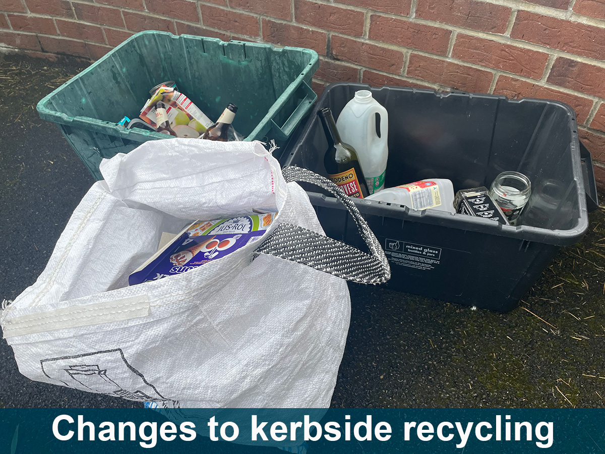 ♻️ REMINDER: From 1 April you do not need to separate glass from cans & plastics for Richmondshire's kerbside recycling. Paper & card should still be put in blue or white bags. Textiles will no longer be collected. Details at 👇 ow.ly/FtiY50NmsQT #RichmondshireDC