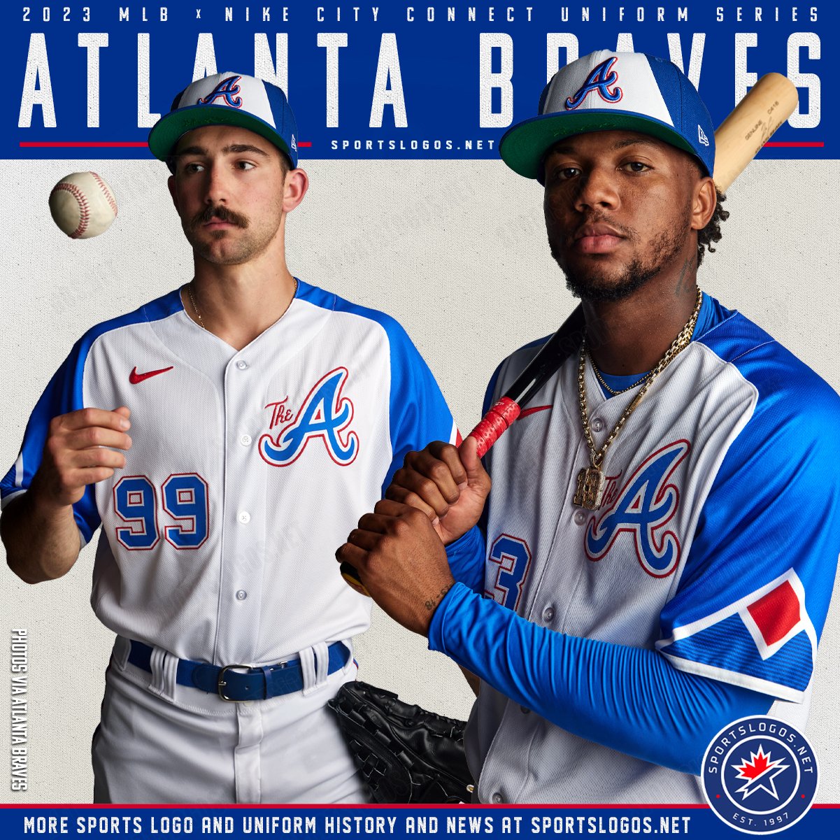 Chris Creamer  SportsLogos.Net on X: For the A and the Hanmer. Atlanta  Braves unveil brand new 2023 Nike MLB City Connect uniforms. #Nike #Braves # MLB #CityConnect Story, pics, details here