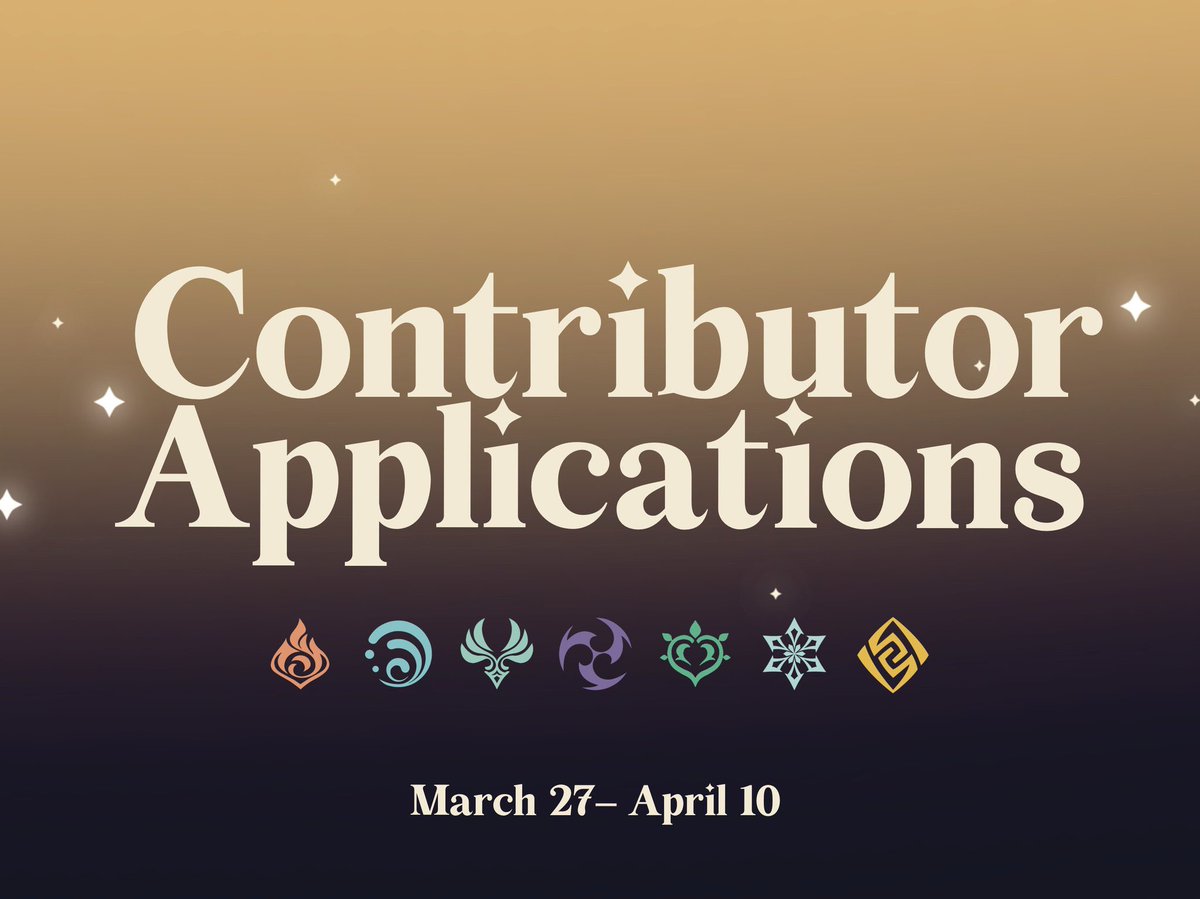 genshinbigbang's tweet photo. Contributor Applications for the Genshin 2023 Rarepair Big Bang are officially OPEN
✦ please read RULES and FAQ located in our carrd first before applying
✦ apps in thread below ⬇️ https://t.co/RCC8lFAMVq