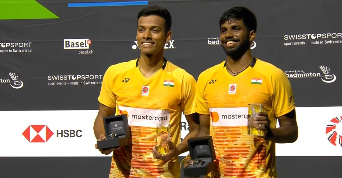 Yo_Gems's tweet photo. Heartiest congratulations @Shettychirag04  &amp; @satwiksairaj on winning the #SwissOpen2023🏸 men’s doubles title 🇮🇳🇮🇳 https://t.co/2LxUiXVtO9