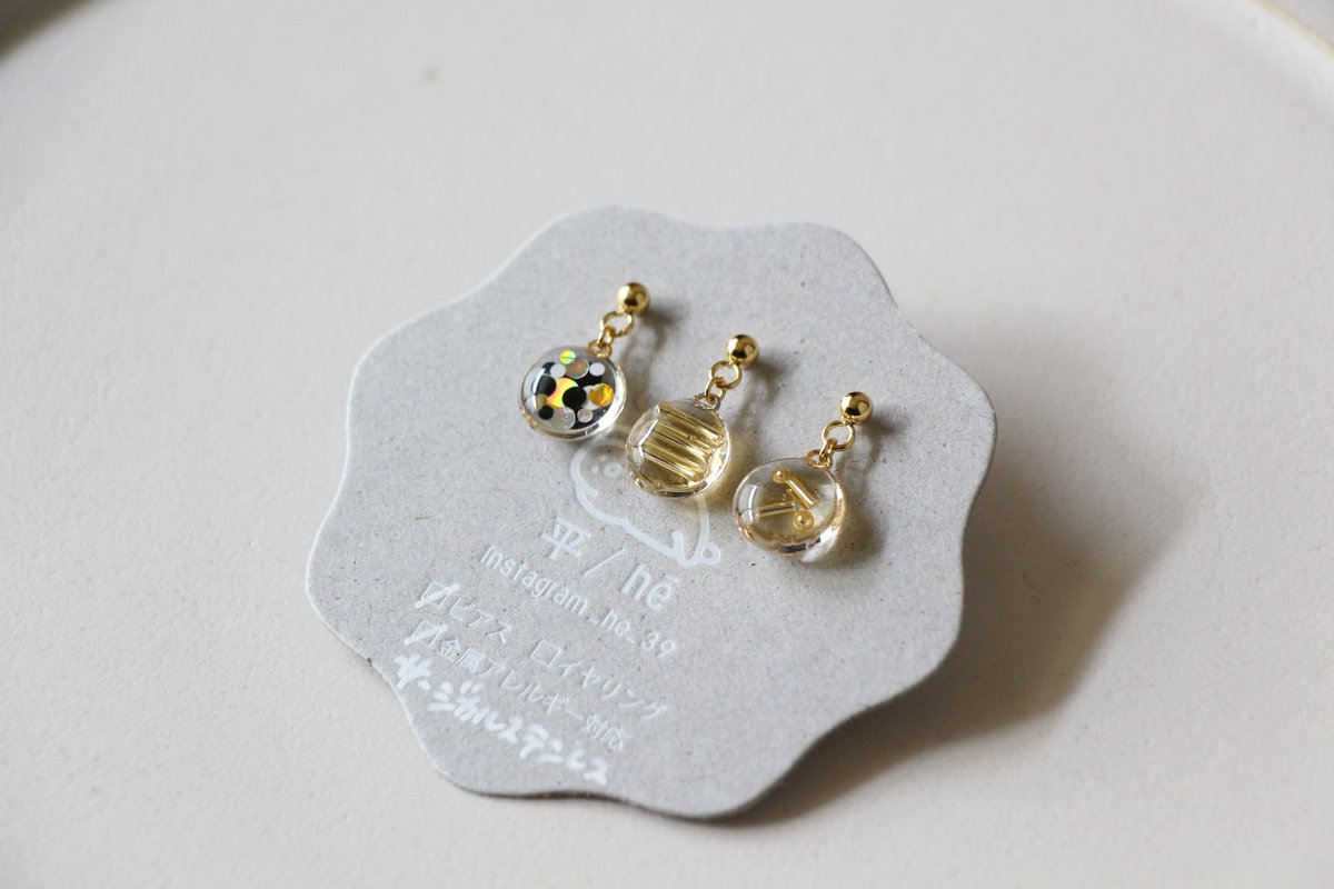 _he_39's tweet photo. 今日作ったピアス。 https://t.co/ShSlFksFWp