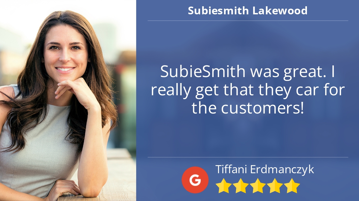 TheSubieSmith's tweet photo. 5 Star: Tiffani E. "SubieSmith was great. I really get that they car for the customers!" https://t.co/LwkfTfhIoV https://t.co/BrwefgVB3r