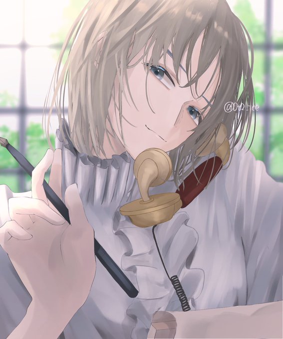 「looking at viewer talking on phone」 illustration images(Latest)