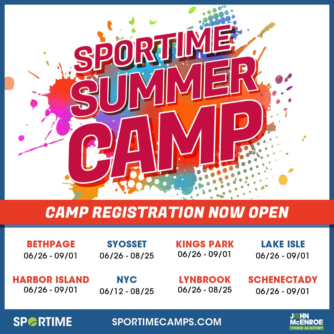 Sportimeny's tweet photo. Ready for a summer of fun and tennis? Our camps are designed to help kids of all ages &amp; skill levels improve their tennis skills in supportive and encouraging environments.

Visit https://t.co/jKGpKdJITQ to learn more https://t.co/P9n6AhFtMU