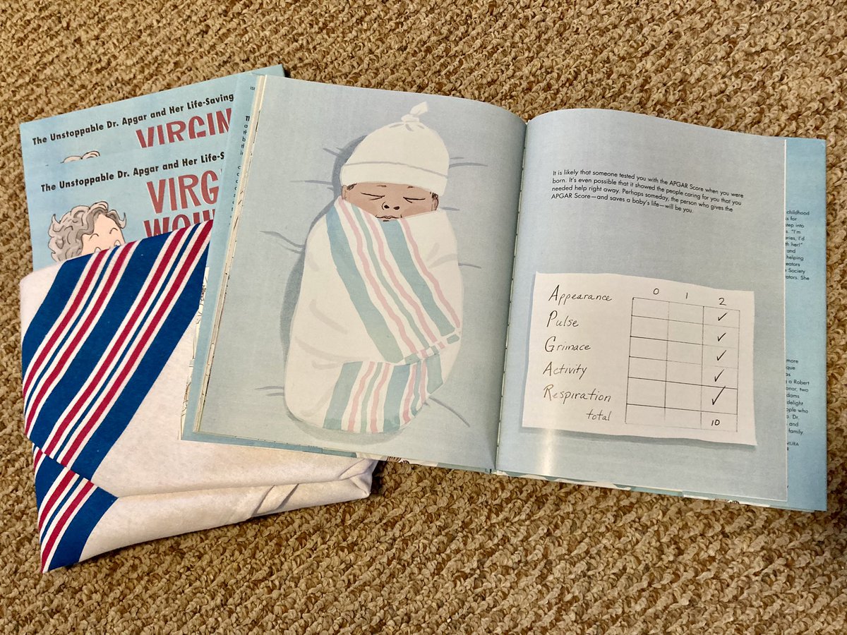 Our house has a new arrival! @NYRBooks even delivered the first copies in a swaddling blanket. Congrats @carrieapearson! Can’t wait to share the amazing story of Virginia Apgar coming this summer!