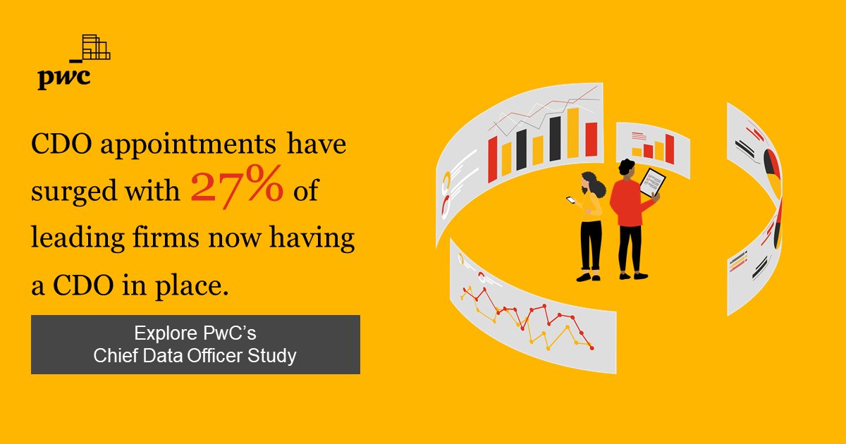 PwC_China's tweet image. #PwC’s Global Chief Data Officer Study found more #CDOs appointed by the world’s leading companies – and evidence they are having a positive impact on performance. Explore more: strategy-business.com/article/Value-…

@stratandbiz 
#ChiefDataOfficer #CDO #Data #Growth