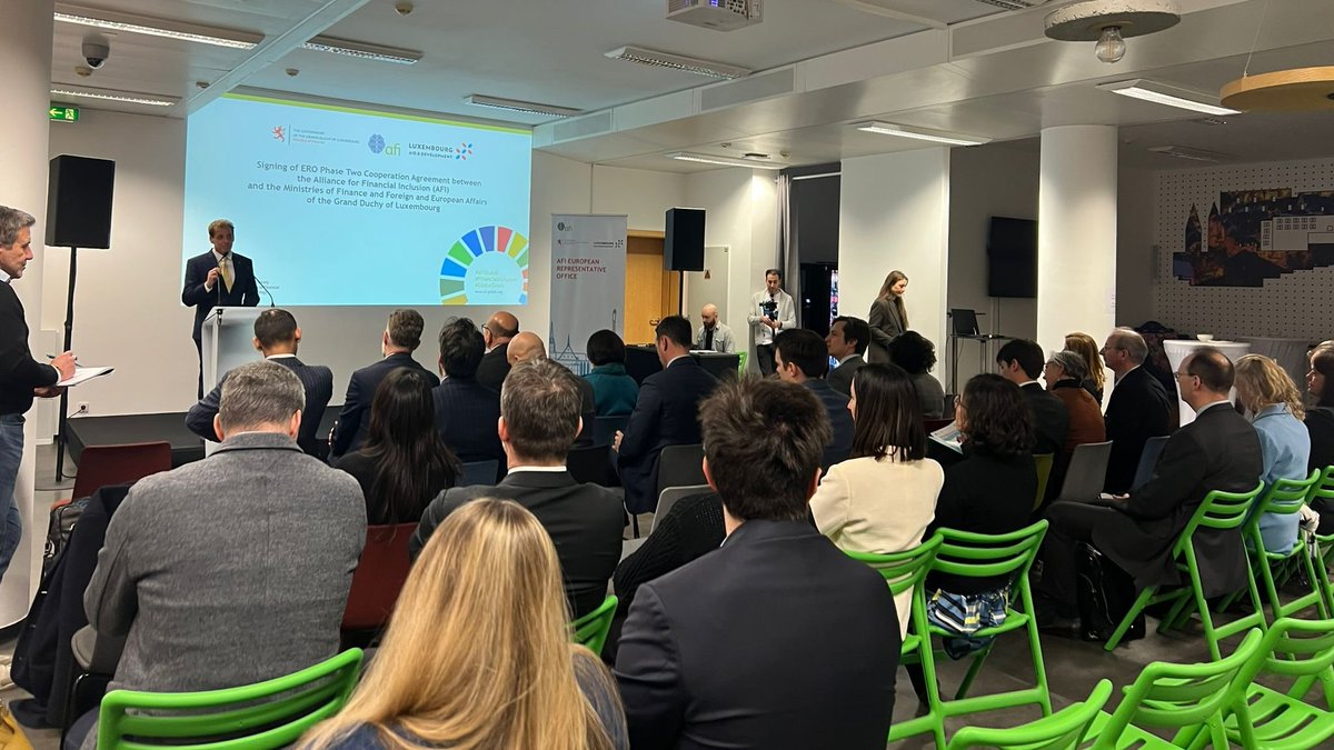 🔴Happening now: The signing ceremony of phase II of the cooperation agreement btw the #Luxembourg Government &amp; AFI aiming to unlock additional support to advance inclusive &amp; sustainable policies &amp; regulations in #EasternEurope, #CentralAsia, the #MiddleEast &amp; #NorthAfrica.