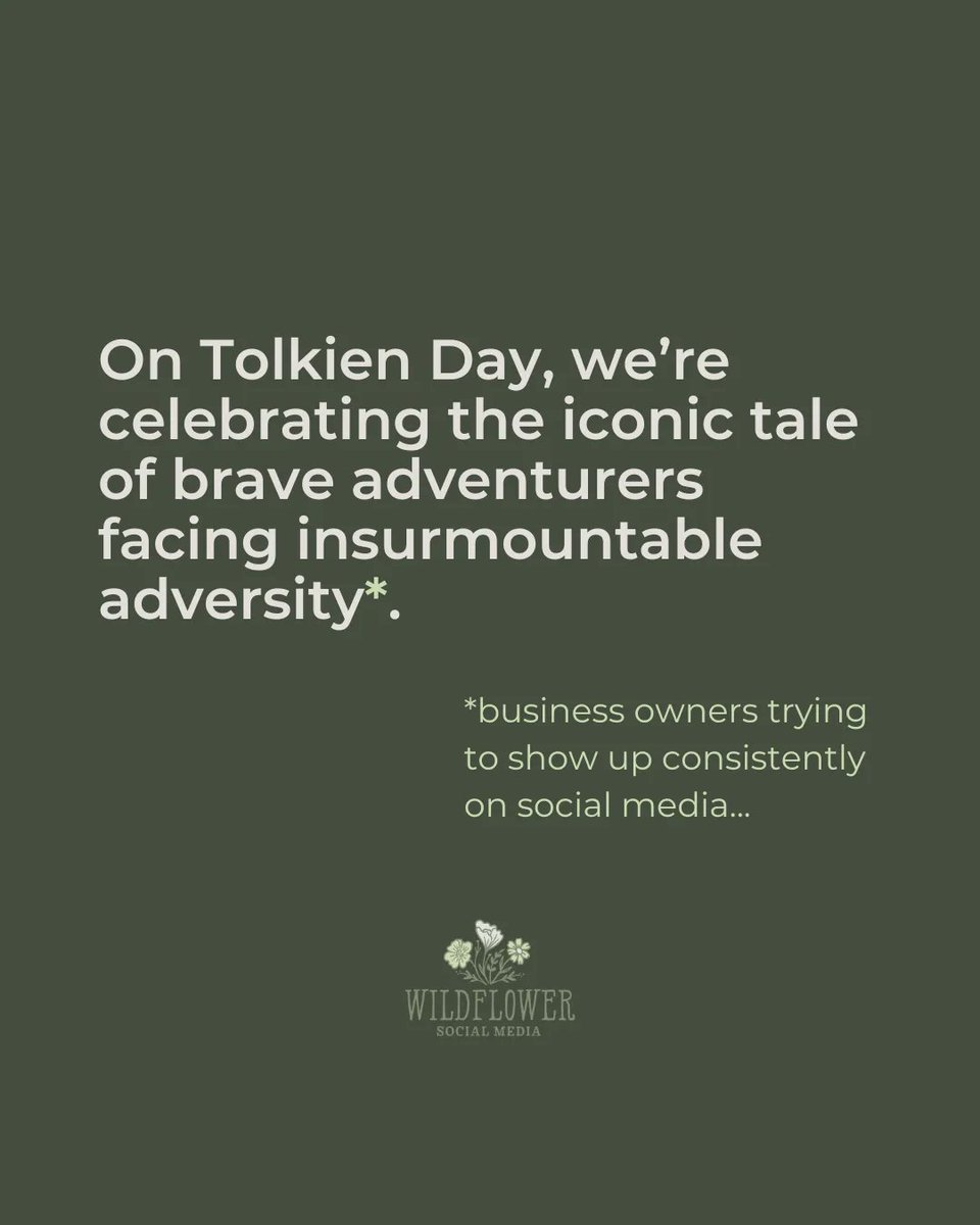 wildflowrsocial's tweet photo. It is HARD. 

Coming up with content ideas, making time to create content, remembering to post… AND you’re running a business?! And social media isn’t your business…

Don’t be afraid to ask for help ❤️

#TolkienDay #SocialMediaHelp https://t.co/Xa4gc5IP4f