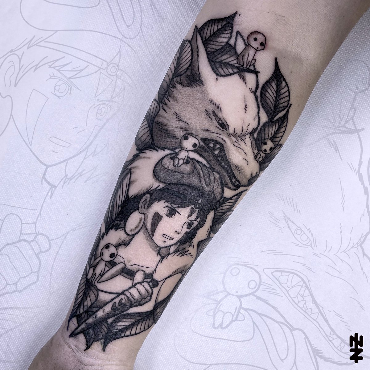 nahztattoo's tweet photo. Intérieur + extérieur avant-bras. 
(Merci encore Lucie) https://t.co/0tMhOm5aj8