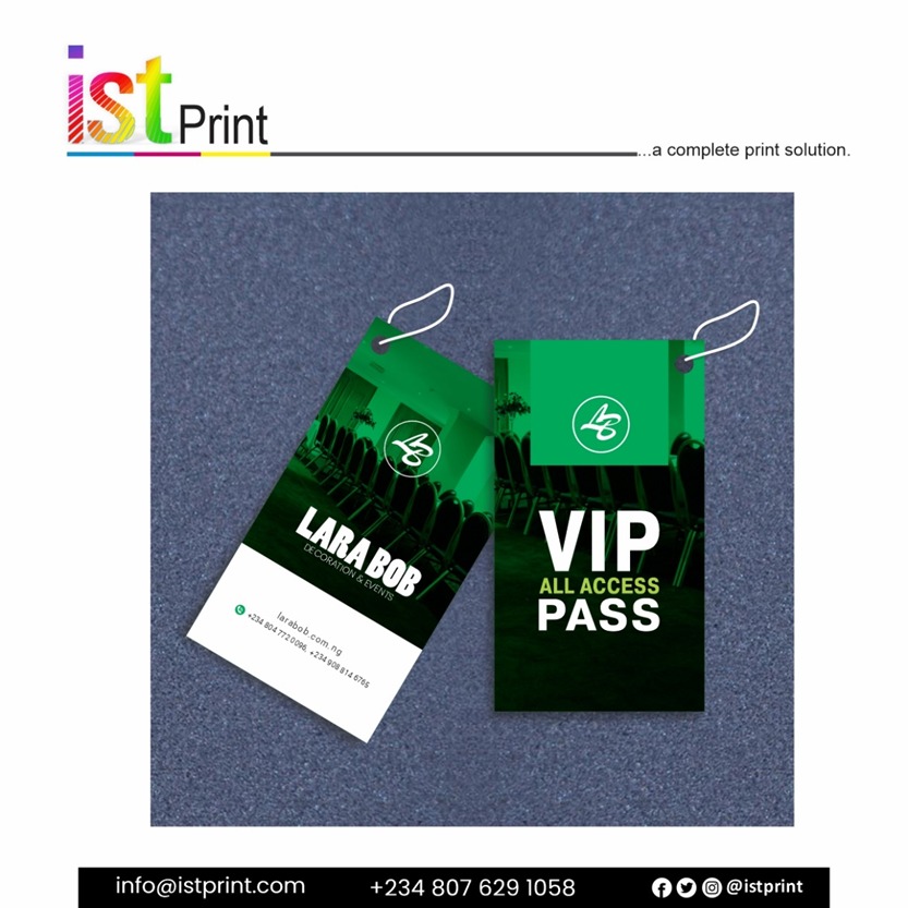 istprint's tweet photo. Keep your event organized by using quality #accesscards designed and printed at #ISTPrint.
Sizes: Custom sizes available
08076291058
Design options:Yes
https://t.co/CQcZI8kDQl https://t.co/tauGWlpqoH