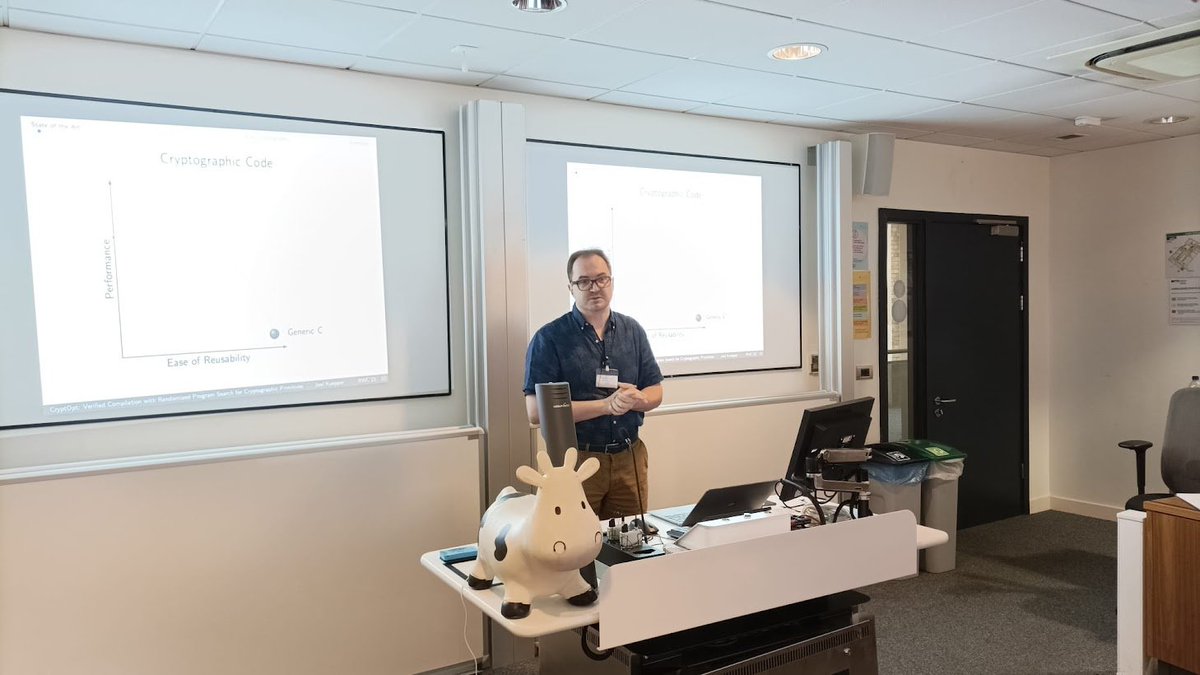 CRESTCOW's tweet photo. We now have the talk:

"CryptOpt and Socialz — search tools for specialised assembly code and for diverse community interaction"

from Markus Wagner #COW63 https://t.co/auGQ4YEmv6