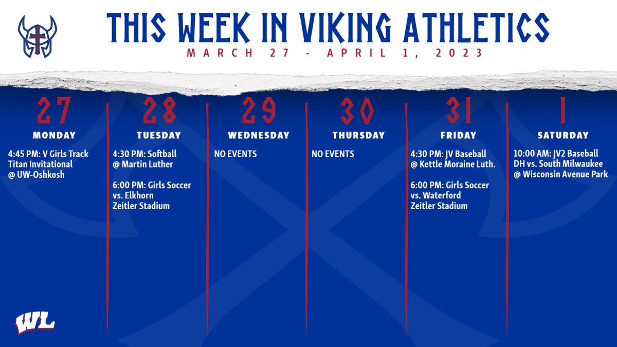 Well...this is what's scheduled for the week, anyway. We'll let you know of postponements and cancellations. ❄️🥶🌧️