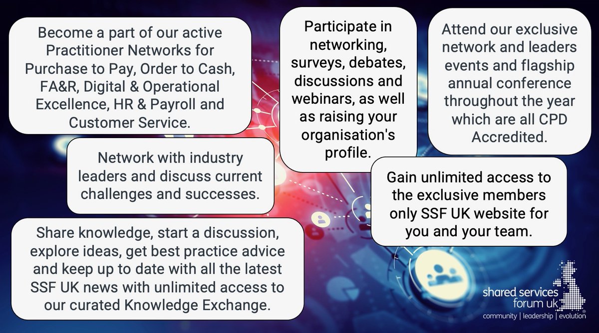 ssforumuk's tweet image. Networking with likeminded #SharedService professionals is just one of many #benefits of becoming an SSF UK #member. If you&apos;re passionate about the pursuit of business excellence and are eager to join in and engage with our lively #community, please feel free to get in touch.