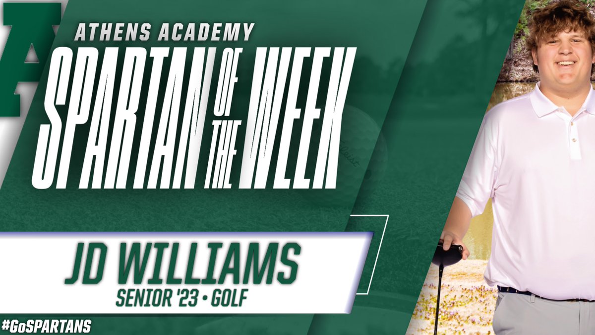 Congratulations to senior JD Williams on being named Spartan of the Week! #GoSpartans