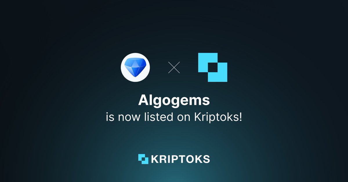 kriptokscom's tweet photo. Attention all crypto lovers! 🚨

We're thrilled to announce that @AlgogemsNFT has joined the https://t.co/Fmzsruspyy! 🌟

Be sure to check out our newest member here 🔽
https://t.co/oNPSCfxbpv https://t.co/mSybT5pTtg