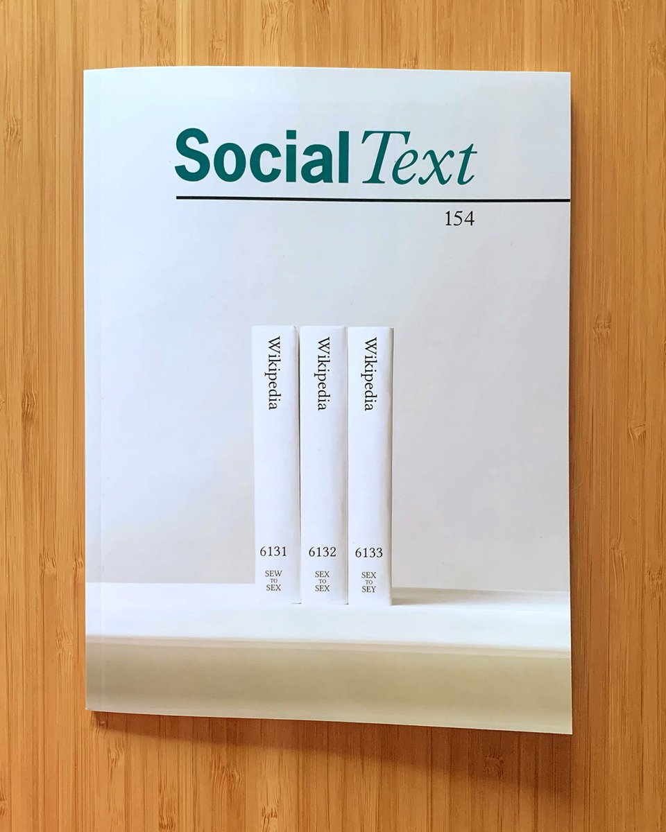 Michael Mandiberg (@mandiberg) on Twitter photo Print Wikipedia on the cover of <a href="/STCollective/">Social Text Journal</a>.
Plus I have an article inside: I attempted to calculate the race and ethnicity gap on #Wikipedia, but ended up analyzing why I couldn't find the answer. What gets in the way: whiteness. Print Wikipedia on the cover of <a href="/STCollective/">Social Text Journal</a>.
Plus I have an article inside: I attempted to calculate the race and ethnicity gap on #Wikipedia, but ended up analyzing why I couldn't find the answer. What gets in the way: whiteness.