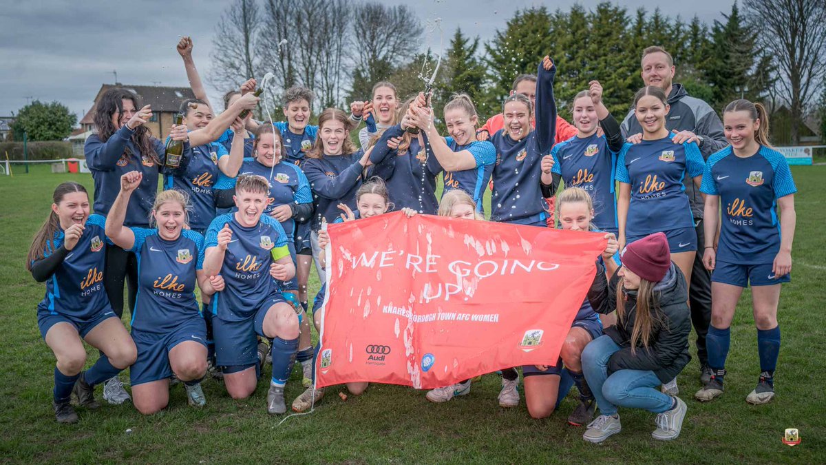 Yesterday <a href="/KTAFCWomen/">Knaresborough Town Women</a> enjoyed celebrating promotion in their first season after yesterday's victory against Leeds Hyde Park 

Congratulations to all players, management and volunteers 🔴⚫️

@ilkehomes