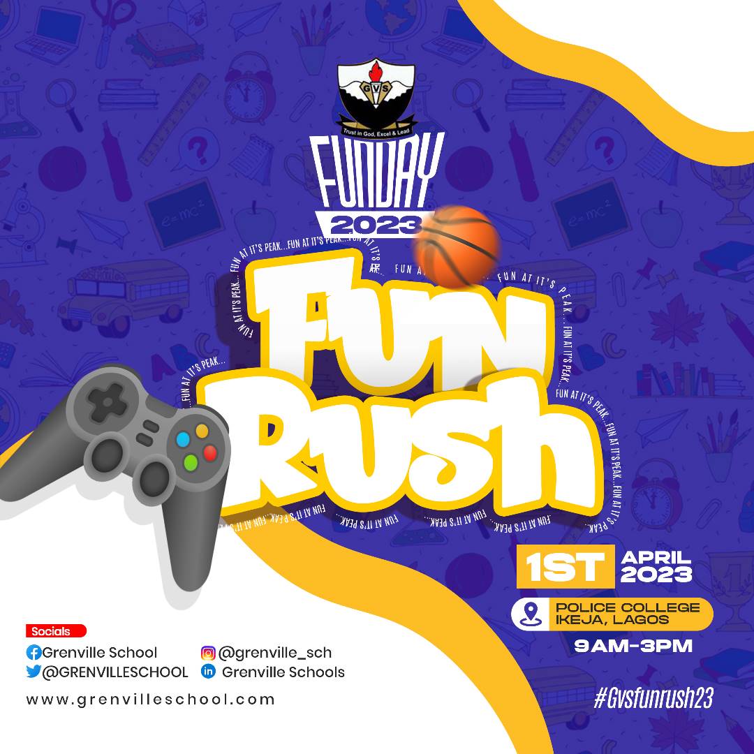 GRENVILLESCHOOL's tweet photo. Attention everyone!๐ฃ๐ฃ๐ฃ
Grenville Schools is hosting a Fun Day and YOU are invited!
Get your tickets now and stand a chance to win amazing prizes at the raffle draw. Don't miss out on the fun โ see you there!"
#grenville #grenvilleschools #gvsfunrush23 #funrush #academia https://t.co/APLcgqcQmU