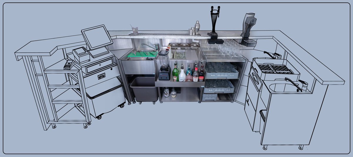 The Other Side of Bar Design.
Our experienced bar planning team can help create a state-of-the-art stainless steel bar counter that will increase productivity &amp; profits #barconsultants #bardesign #barcounter #Hospitality #mobilebar #portablebar