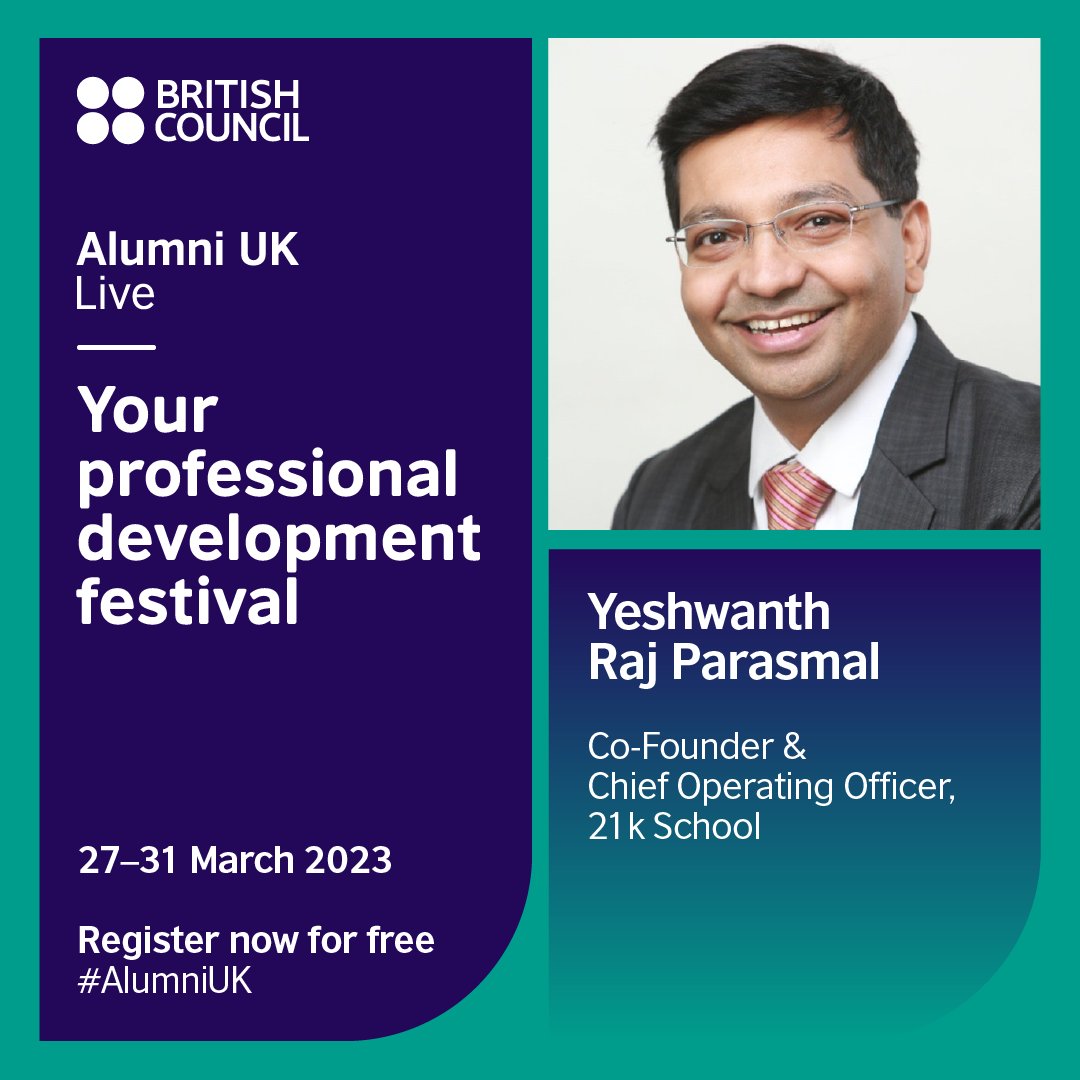 Join me on the exciting panel discussion on 'The future of technology in the workplace' at @BritishCouncil  Alumni UK Live virtual festival at 6.30 pm India time today. 

You can also attend some of the other exciting sessions detailed here: 
britishcouncil.org/alumni-live

#alumniUK