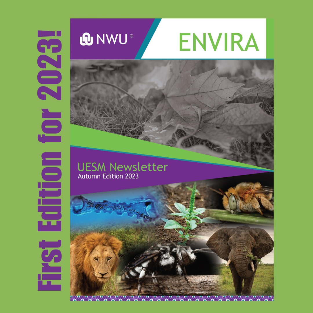 The latest edition of #ENVIRA has JUST been released! 

ViewENVIRA Autumn Edition 2023: natural-sciences.nwu.ac.za/.../ENVIRA-Aut…...

#environmentalscience #farming #parasites #REFRESH #aerobiology #climate #weather #weathermonitoring #phytoliths #superweed  #citizenscience #bees #pollination
