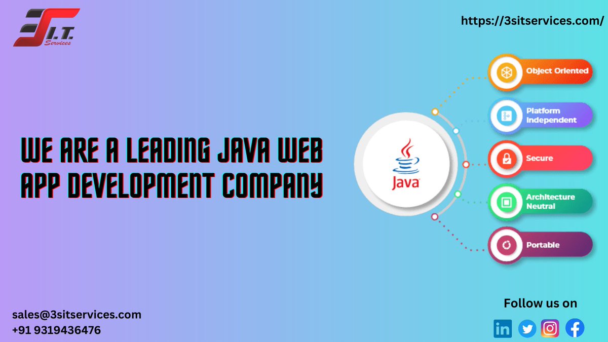 3sitservices's tweet image. We are a leading #javawebappdevelopment company in India helping many small and medium-sized business owners in creating the best ever web apps for their business.
To know more about our #javawebdevelopmentservices visit:- lnkd.in/dSM5efXz
#3sitservices #javaapps #webapps