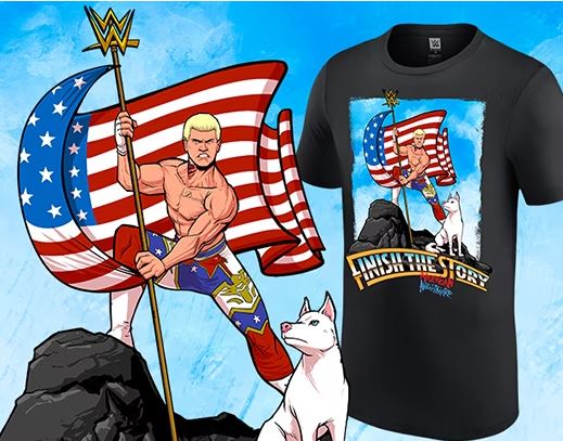 We are not huge fans of @CodyRhodes (Love the guy, not so much his schtick), but when you are putting our tees like this that homage #WrestleMania VII you are almost forcing us to get the credit card out!

Just awesome! #KeepIt90s
@AshroseUK 

euroshop.wwe.com/en/wwe-cody-rh…