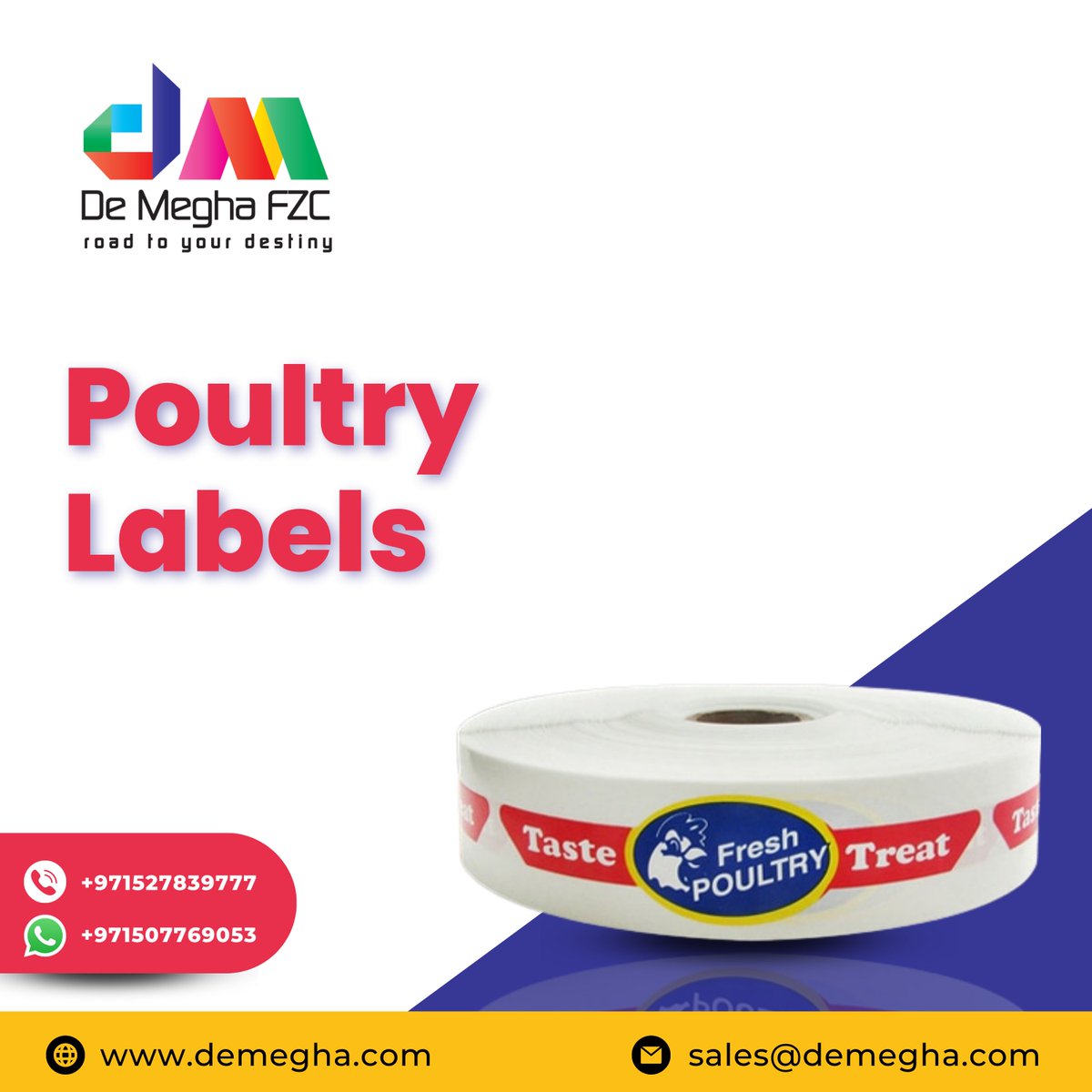 Our poultry labels ensure the highest quality and ethical standards in every product. From farm to table, we're committed to providing you with the best. 

Visit us at: demegha.com
.
.
#mobileprinter #miniprinter #portableprinter #thermalprinter #printerstruk