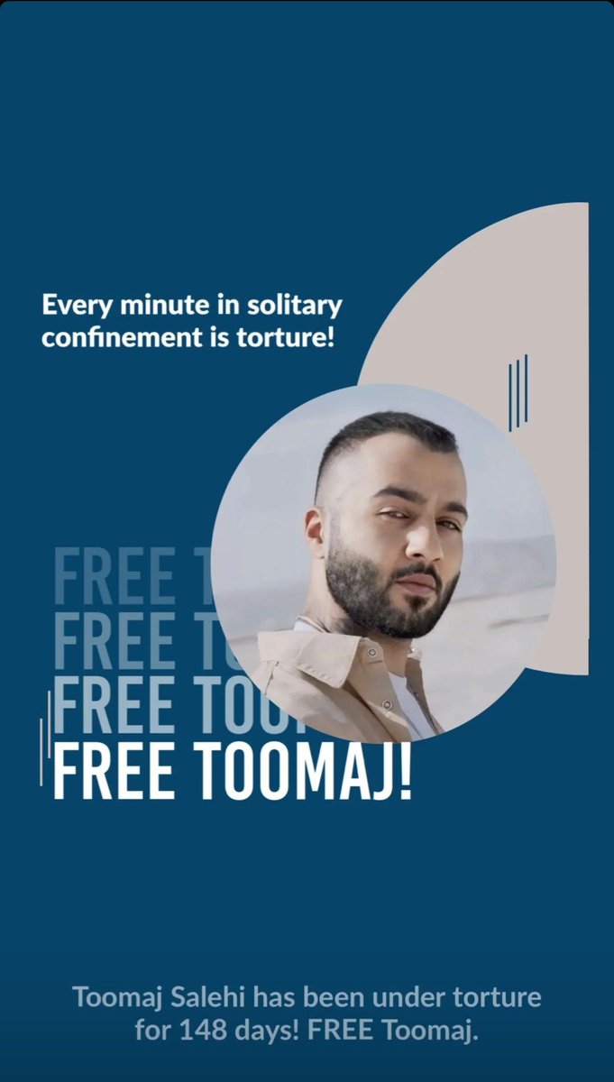 #توماج_صالحی با ترانه هایش، صدای اعتراض ملت ایران را  به گوش دنیا رسانید، ما هم صدای او هستیم و خواستار آزادیش.
#FreeToomaj