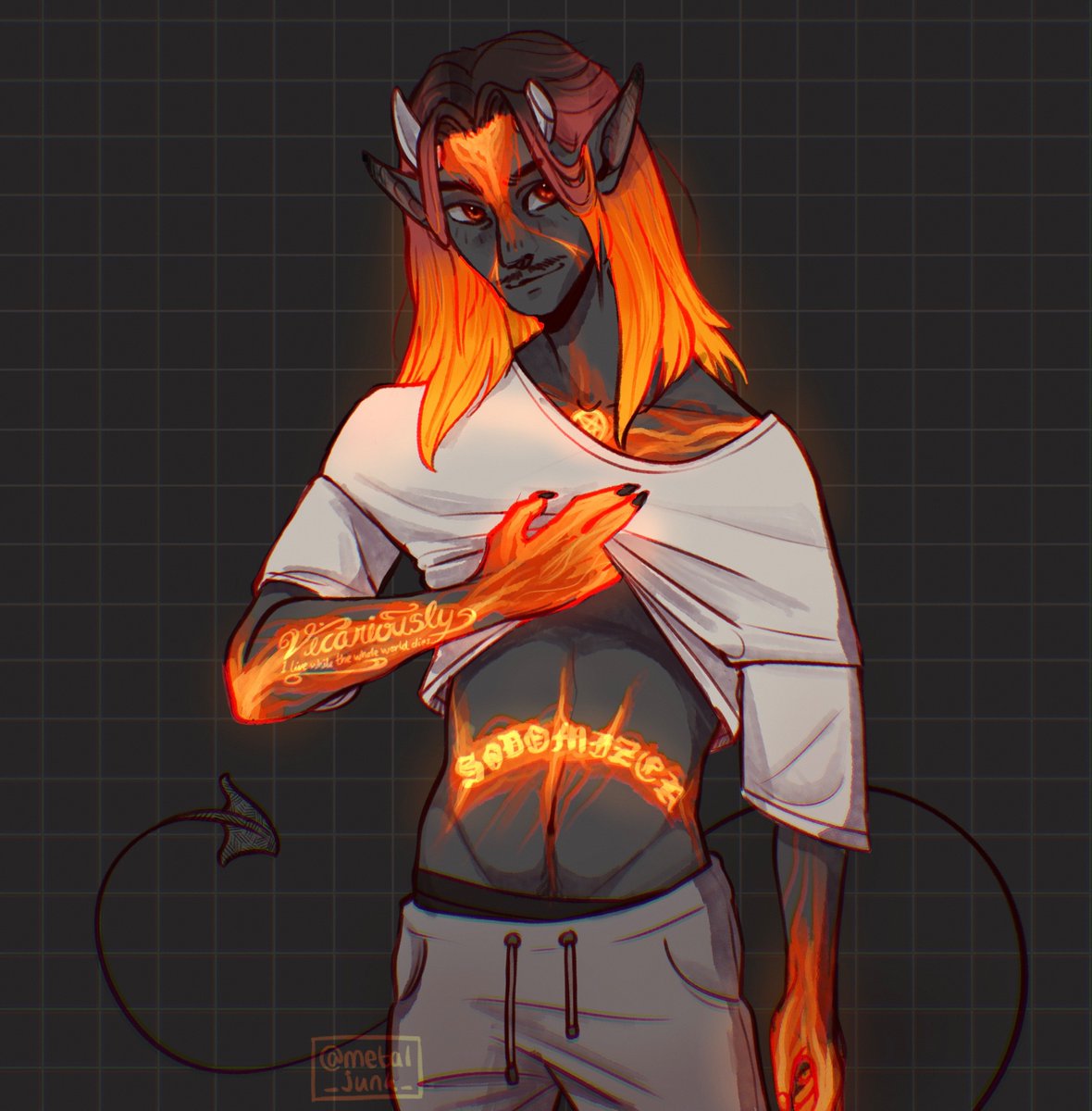 i think sodo’s tattoos would glow as well #sodoghoul #namelessghouls #GhostBand