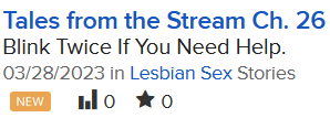DavinaLeeAuthor's tweet photo. If you like stories about lesbian space pirates (and who doesn't, really?) there's a new chapter of Tales from the Stream coming very soon to @literotica. Look for it under my WaxPhilosophic pen name. https://t.co/lVm9p1QZwe