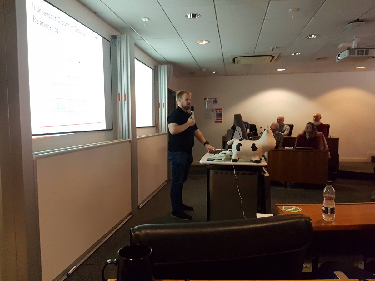 CRESTCOW's tweet photo. Now, Dr Oilver Krauss gives his talk on:

"Pattern Mining and Genetic Improvement in Compilers and Interpreters"

 #COW63 https://t.co/ZYpRqOpnxY