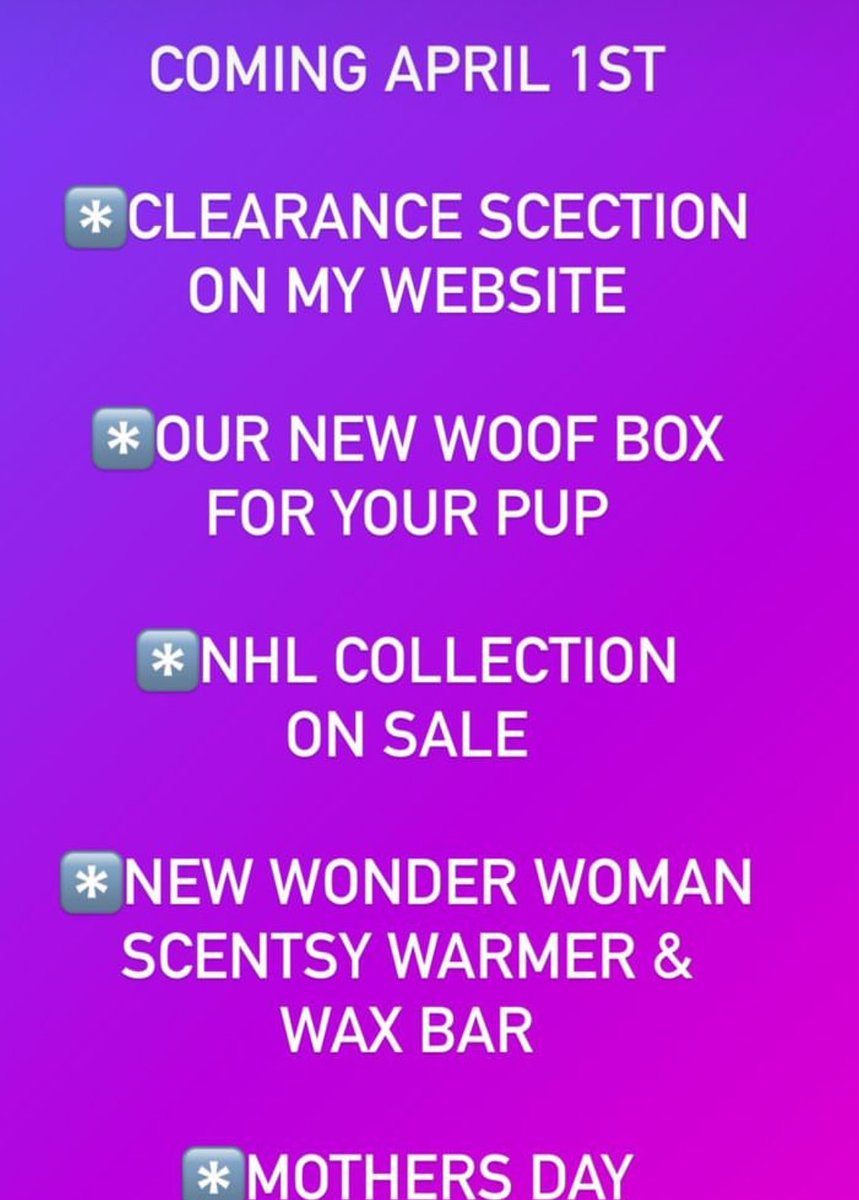 itsmelorilee's tweet photo. Coming April 1st to Scentsy!! #MothersDay #clearance #woofbox #newscents #wonderwoman https://t.co/6LYCP028kS