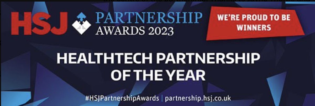 Great to see getUbetter win the HSJ HealthTech Partnership of the Year Award 2023 .. Proud to be on the journey with Carey and the team as a Non Executive Director #healthcare #getubetter #HSJPartnershipAwards
