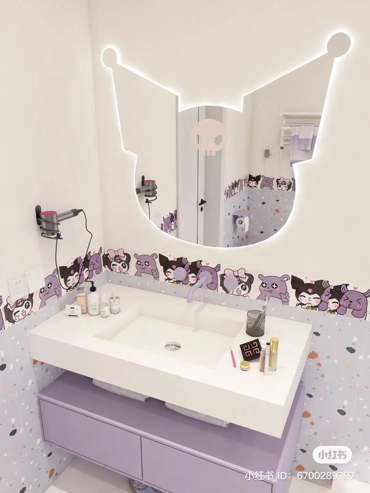sanriodaily's tweet photo. kuromi bathroom 💫 https://t.co/a2o1cj0D6W