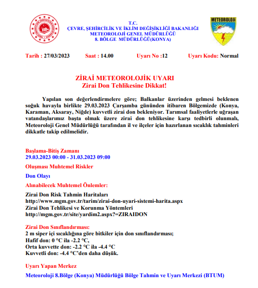 HamitEksi's tweet photo. Kuvvetli rüzgar ve zirai don hadisesi için meteorolojik uyarılar yayınladı.  Aman dikkat!!! https://t.co/tt5XfPnm6b