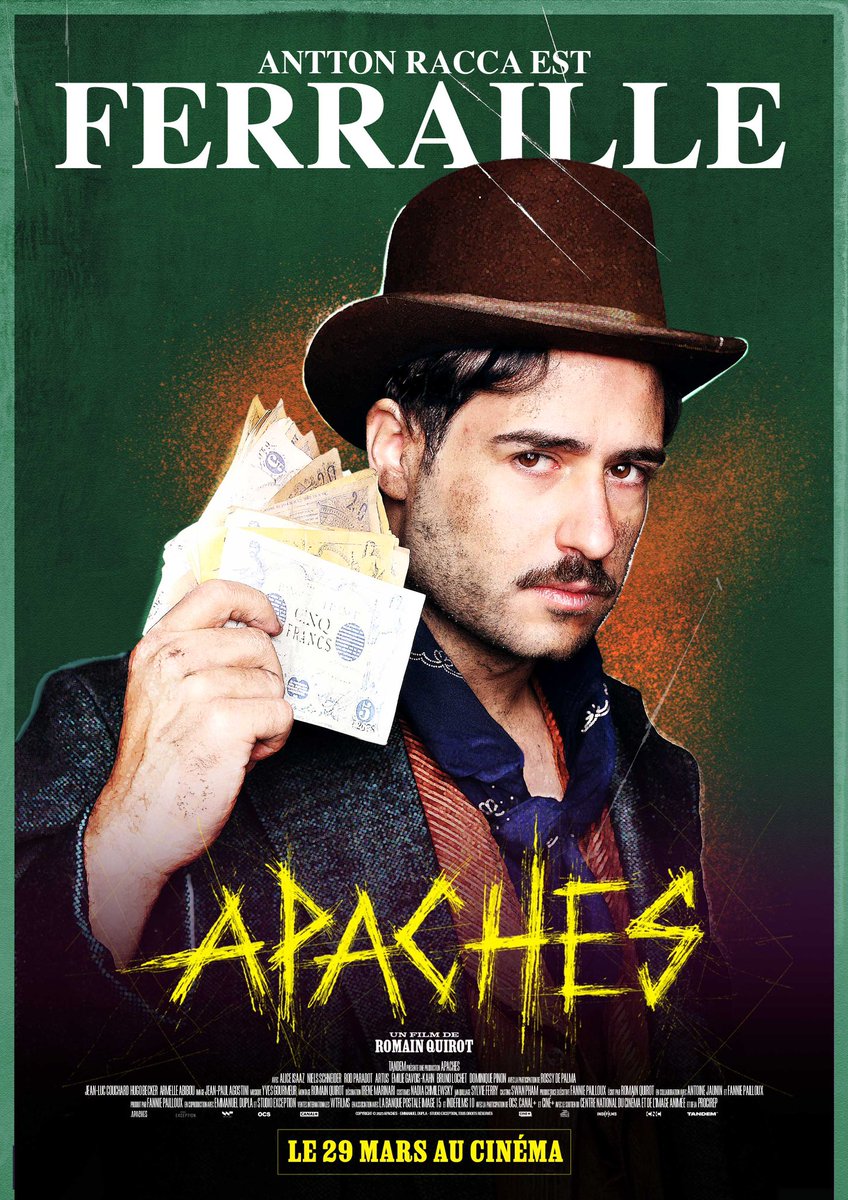 Découvrez les affiches personnages du film #Apaches de #RomainQuirot ! (2/2)

#ChloePeillex #NielsSchneider #EmilieGavoisKahn #AnttonRacca