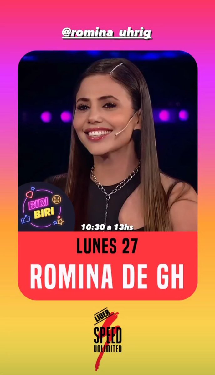 ROMI hoy estará en vivo en el programa #biribiri . Pueden ver la transmisión por el canal de Twitch o el canal de Youtube República Z de 10:30hs a 13:00hs
youtube.com/@republicaz

#GranHermano #GH22 #GH2022