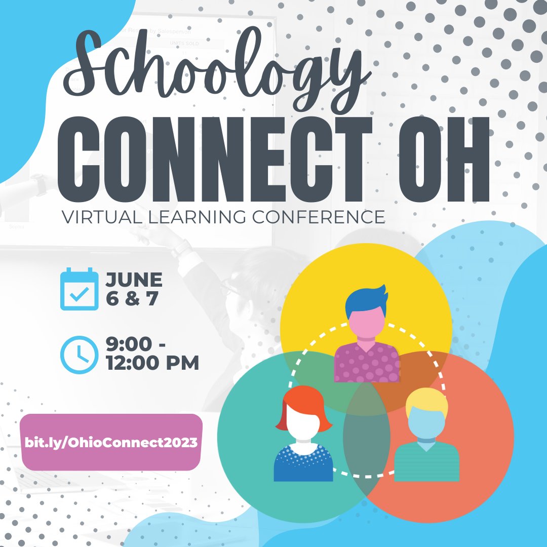CTroutmanTech's tweet image. 🚨ATTN: #Ohio Schoology Users🚨
The 3rd Annual #SchoologyConnectOH conference is taking place June 6&amp;amp;7. Join fellow @Schoology users at this FREE, virtual, 2-day conference. The Call for Presenters is open! Register by visiting bit.ly/OhioConnect2023
@MyPowerSchool
