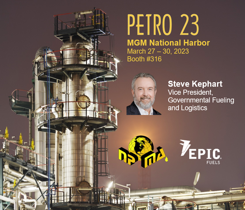 EPIC's very own Steve Kephart, VP of Governmental Fueling and Logistics, will be exhibiting at the National Petroleum Management Association's #PETRO23 this week! Stop by booth #316 for a chat and some swag!