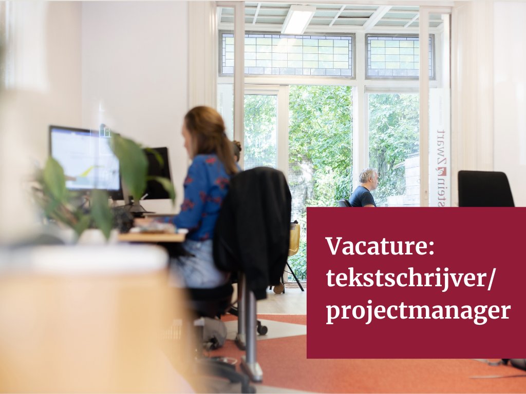 We zijn op zoek naar een nieuwe collega. Een tekstschrijver / projectmanager. Ofwel: een professional met inhoud die zaken graag begrijpelijk maakt én die het leuk vindt om projecten in goede banen te leiden. Ken jij of ben jij…? Check de vacature! tinyurl.com/3bd6txky
