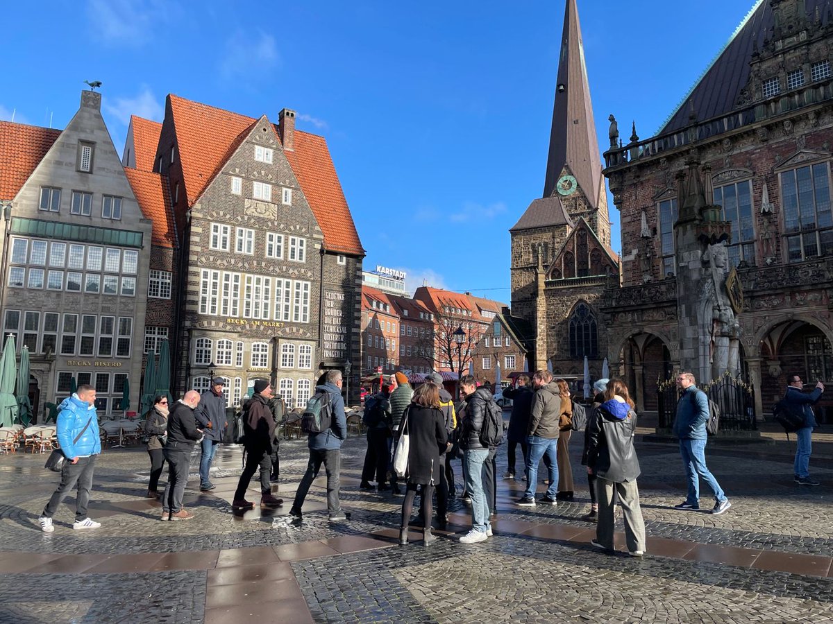 ULaaDS's tweet photo. Today we kicked off the #Bremen visit. Can you believe that the 2 pics below were taken just 20 minutes apart from each other? ☀️🌧️ Is the urban logistics landscape changing as fast as the sky in Bremen?

We will try to get the answer in the next two days of the #ULaaDS visit. https://t.co/d60oZOCMNX