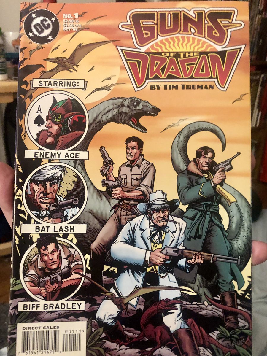 MovieMattSirois's tweet photo. Guns of The Dragon 1-4
Shanghai 1927
Enemy Ace walks into a saloon owned and operated by American ex-patriot Bat Lash. Soon they’re hired to locate two legendary swords on Dinosaur Island.
This is swashbuckling pulp adventure. #dccomics #BatLash #comicbooks #TimTruman https://t.co/FxFMVplGIq