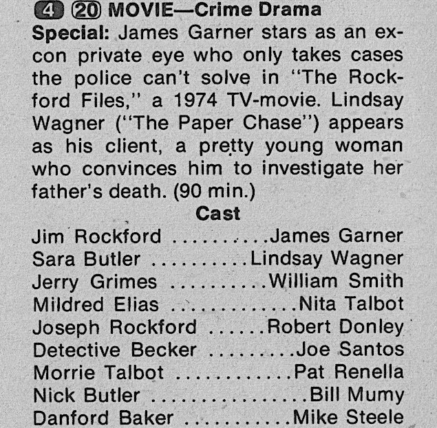 Tom's Old Days on Twitter "RT VanderlansJim "The Rockford Files