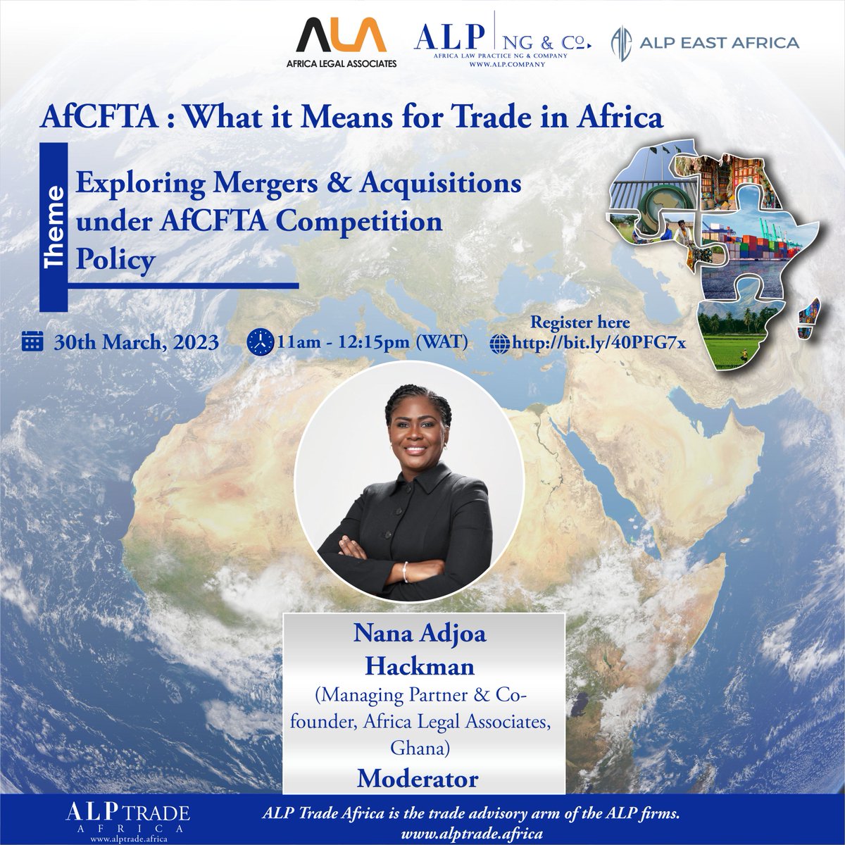 ALPNigeria's tweet photo. #MeettheModerator:
Nana Adjoa Hackman is the Managing Partner & Co-founder of Africa Legal Associates, a full-service, corporate law firm based in Accra, Ghana.
REGISTER HERE - https://t.co/mtDXpeMMsw
#ALPNG #ALA #ALPEastAfrica #afcfta #trade #mergersandacquisitions #Africa https://t.co/cVcxQBeQYQ