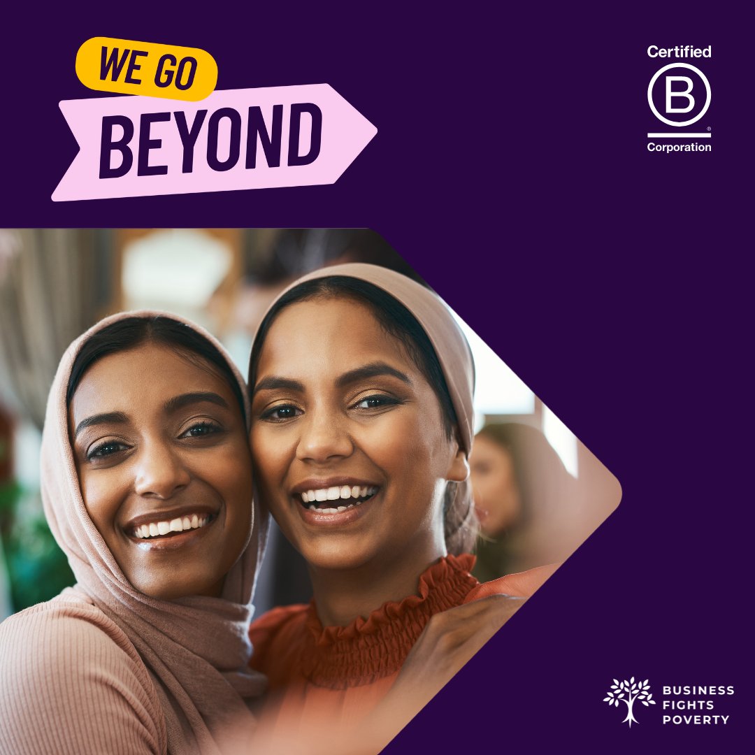 🗺️ March is #BCorp Month. @FightPoverty #WeGoBeyond by amplifying voices from the global south & vulnerable communities.

⭐️ As a certified B Corp, we're committed to positive #socialimpact.

💪🏽 Scroll down to see how we empower people & businesses to go beyond expectations!