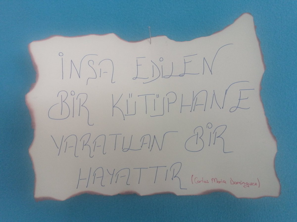 Kütüphane haftası ile ilgili pano çalışmamız📖