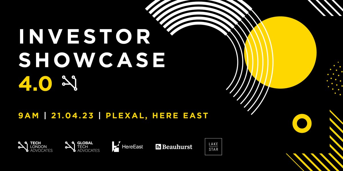Global Tech Advocates (@globaltechadv) on Twitter photo Interested in hearing about the latest trends, challenges and opportunities in the investment landscape?
Join us at the <a href="/TechLondonAdv/">Tech London Advocates</a> <a href="/GlobalTechAdv/">Global Tech Advocates</a> Investor Showcase 4.0 on 21 April!
tinyurl.com/52n7chcs
<a href="/HereEast/">Here East</a> <a href="/Plexalcity/">Plexal</a> Interested in hearing about the latest trends, challenges and opportunities in the investment landscape?
Join us at the <a href="/TechLondonAdv/">Tech London Advocates</a> <a href="/GlobalTechAdv/">Global Tech Advocates</a> Investor Showcase 4.0 on 21 April!
tinyurl.com/52n7chcs
<a href="/HereEast/">Here East</a> <a href="/Plexalcity/">Plexal</a>